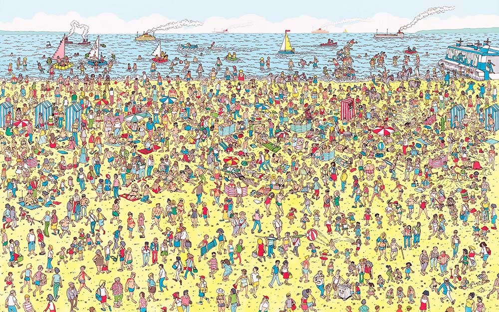 graphic of people on the beach